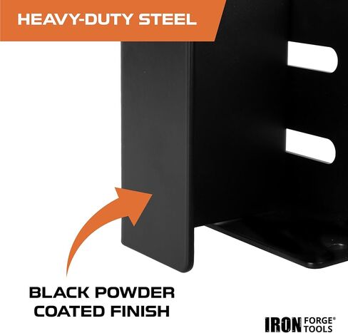 Iron Forge Tools Lawn Mower Wheel Boot Lock for Trailer 6-10 Inch Adjustable, Lawn Care Accessories for Utility Enclosed Trailer & Truck, Heavy Duty 12 Gauge Powder Coated Steel Mounts to Wood & Metal in Saudi Arabia