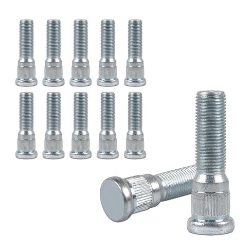 12Pcs 1/2"-20 UNF Wheel Studs for Trailer, 0.617" Spline & 0.77" Head, 2.2" Length Compatible with Lippert Axles 3500 lb, for Dexter Axles 4400 lb,Grade Trailer Lug Bolts & Wheel Studs in Kuwait