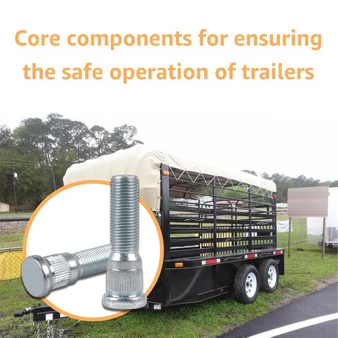 12Pcs 1/2"-20 UNF Wheel Studs for Trailer, 0.617" Spline & 0.77" Head, 2.2" Length Compatible with Lippert Axles 3500 lb, for Dexter Axles 4400 lb,Grade Trailer Lug Bolts & Wheel Studs in Kuwait