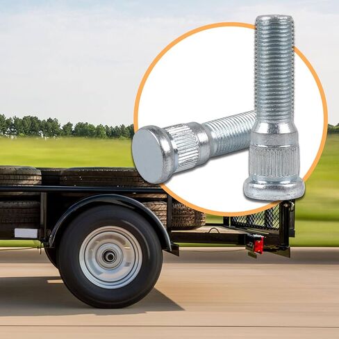 12Pcs 1/2"-20 UNF Wheel Studs for Trailer, 0.617" Spline & 0.77" Head, 2.2" Length Compatible with Lippert Axles 3500 lb, for Dexter Axles 4400 lb,Grade Trailer Lug Bolts & Wheel Studs in Kuwait