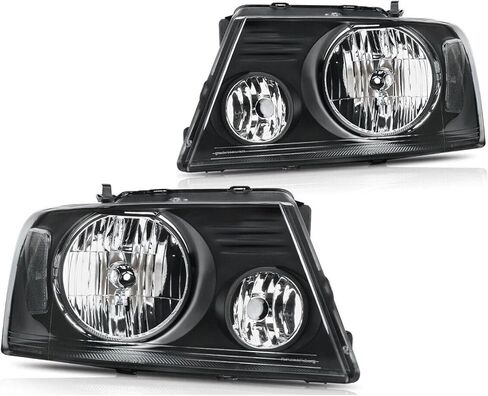 Headlight Black Housing Clear Corner fits Lamps All New Assemblies Popped Into Place and Lined up with the Mounting Bolts Exactly Right Re-Use Factory Bulb 5L3Z13008BA in Kuwait