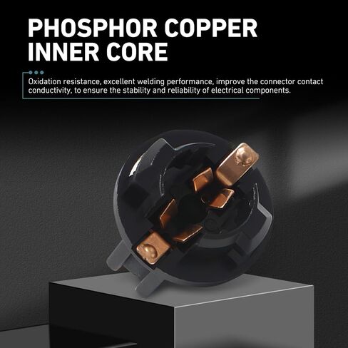 10 قطع 194 مقبس لمبة، قاعدة مصابيح إضاءة داش، مقبس قفل ملتوي لمصباح T10، حامل مقبس قاعدة إضاءة لوحة أجهزة إسفين، ملحقات استبدال تلقائي عالمية (أسود) in Kuwait