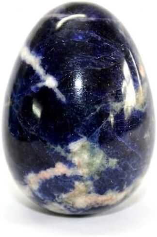Jet Superb Lepidolite Gemstone Egg Free Booklet Crystal Therapy Bonded Sphere Magic Easter Fortune Teller Himalayan Rock Crystal Stone Genuine Beautiful (Lepidolite) in Kuwait