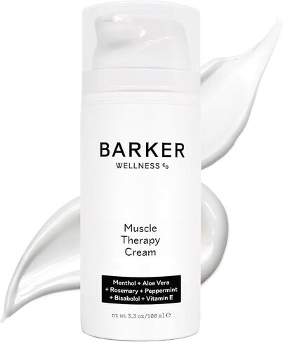 Barker Wellness Muscle Therapy Cream｜Sooth Joint and Muscles, Natural Relaxation with Added Antioxidants and Moisturizer｜All-Natural Vegan Cruelty-Free (100ml) in Saudi Arabia