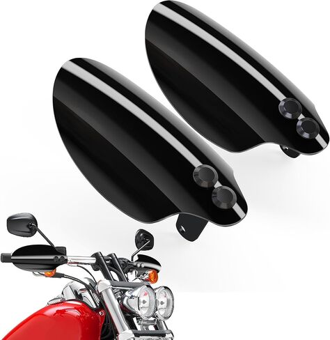 MZS Motorcycle Handguards Handlebar Wind Hand Guards Compatible with Softail Heritage Fat Boy Deluxe Springer Slim Night Train 1996-2014 / Dyna Low Rider Super Wide Glide Street Fat Fat Bob 1996-2017 in Saudi Arabia