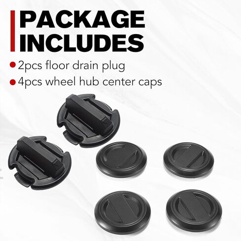 4PCS Wheel Hub Caps & 2PCS Floor Drain Plug for Polaris RZR, A & UTV PRO Center Cap Cover for 2017-2025 Polaris RZR XP 1000 / XP4 1000/ XP4 Turbo Accessories, Replace OEM # 1522872-655,8414694,5414694 in Saudi Arabia