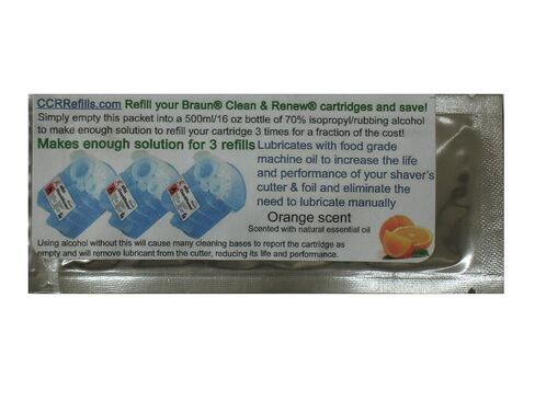 Refill Solution compatible with Braun® Clean & Renew® CCR3 Shaver Cartridges (Lemon, 5 Packets (15 refills)) in Saudi Arabia