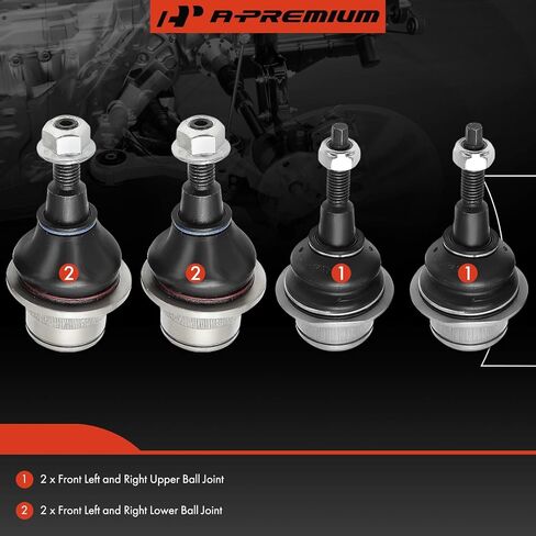 A-Premium Set of 4, Front Upper Lower Ball Joints, Compatible with Ford F-150 F150 2015-2020, Expedition 2018-2021 & Lincoln Navigator 2018-2021 in Saudi Arabia