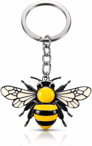 Bee Keychain – Honeybee Insect Charm Accessory for Keys, Backpacks, Bags and Nature-Inspired Gifts in Saudi Arabia