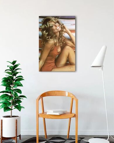 اشترِ الفن بسعر أقل - بدلة السباحة الحمراء Farrah Fawcett المرخصة رسميًا مقاس 24 × 36 بوصة - طباعة زخرفية - ورق ملصق - جاهز للتأطير in Saudi Arabia