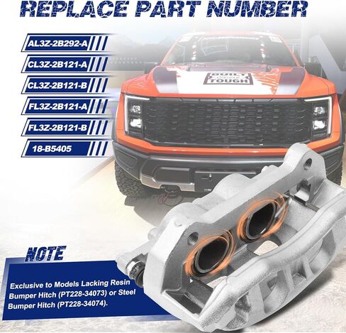 Front Left Brake Caliper Compatible with Ford F-150 2012-2020# AL3Z-2B292-A, CL3Z-2B121-A, CL3Z-2B121-B, FL3Z-2B121-A, FL3Z-2B121-B, 18-B5405 in Saudi Arabia