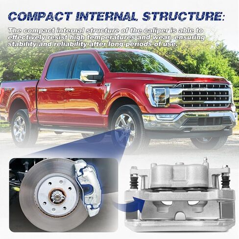 Front Left Brake Caliper Compatible with Ford F-150 2012-2020# AL3Z-2B292-A, CL3Z-2B121-A, CL3Z-2B121-B, FL3Z-2B121-A, FL3Z-2B121-B, 18-B5405 in Saudi Arabia