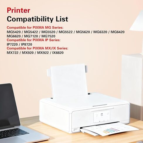 Pixma Ii6820 PGI-250XL CLI-251XL متوافق مع خراطيش حبر Canon 250 و251 250XL 251XL مناسبة لـ MX922 MX920 MG5520 MG7520 IP8720 MG6620 MG6320 MG7120 (PGBK، أسود، سماوي، أرجواني، أصفر) in Saudi Arabia