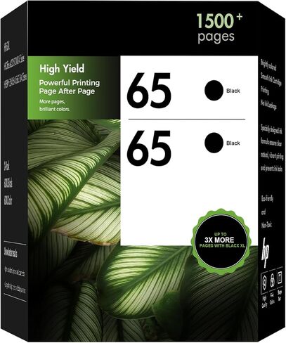 65 65XL Black Ink Cartridges Replacement for HP 65 XL Black Ink Cartridges Work for Envy 5055 DeskJet 3755 3700 3772 2600 3752 Envy 5000 5052 5070 Printer High Yield Black 2-Pack in Kuwait