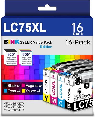 خراطيش حبر LC3013 BK/C/M/Y، متوافقة مع إنتاجية عالية لطابعة Brother LC-3013 LC3013XL LC3011 تعمل مع MFC-J491DW MFC-J497DW MFC-J487DW MFC-J690DW MFC-J895DW (3BK/3C/3M/3Y) 12 عبوة in Kuwait