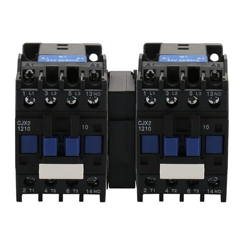 Baomain AC Contactor CJX2-1210 220V 50/60 Hz Coil 3 Phase 660V 12A, Contactor Switch Auxiliary 1NO, Universal Circuit Control,DIN Rail Mount in Saudi Arabia