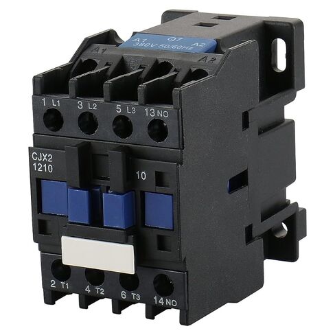 Baomain AC Contactor CJX2-1210 220V 50/60 Hz Coil 3 Phase 660V 12A, Contactor Switch Auxiliary 1NO, Universal Circuit Control,DIN Rail Mount in Saudi Arabia