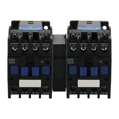 Baomain AC Contactor CJX2-1210 220V 50/60 Hz Coil 3 Phase 660V 12A, Contactor Switch Auxiliary 1NO, Universal Circuit Control,DIN Rail Mount in Saudi Arabia