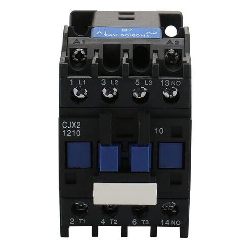 Baomain AC Contactor CJX2-1210 220V 50/60 Hz Coil 3 Phase 660V 12A, Contactor Switch Auxiliary 1NO, Universal Circuit Control,DIN Rail Mount in Saudi Arabia