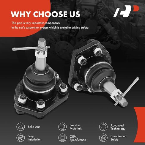 A-Premium 2 x Front Upper Ball Joint Compatible with Chevrolet Blazer, C10 (Pickup & Suburban), G10/G20/P10 (Van), GMC Jimmy C15/C1500 (Suburban & Pickup), G15/G25/G1500/G2500/P15/P1500 (Van) in Saudi Arabia