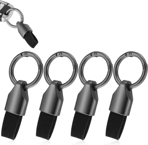TIESOME 4Pcs Car Key Chain Clip, Small Leather Keychain Key Fob Keychain with Keyrings Zinc Alloy Buckle Multifunctional Key Chain Rings Holder for Woman Men Car Keys in Saudi Arabia