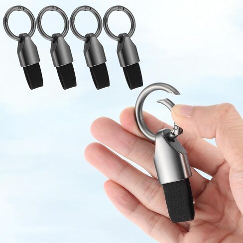 TIESOME 4Pcs Car Key Chain Clip, Small Leather Keychain Key Fob Keychain with Keyrings Zinc Alloy Buckle Multifunctional Key Chain Rings Holder for Woman Men Car Keys in Saudi Arabia