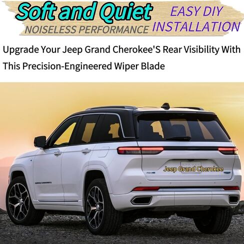 Rear Wiper Blade for Jeep Grand Cherokee 2025 2024 2023 2022 | Exact Fit 4xe Altitude Laredo Overland Summit Trailhawk Models | OEM Replacement Rear Back Windshield Wiper Blade with PTFE Coating in Saudi Arabia