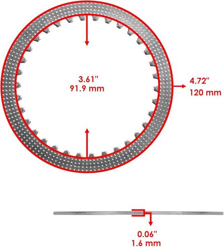 Powersports Replacement Parts for Clutch Friction Plates kit for Honda CRF125F CRF125FB Big Wheel 2014-2024 Mod-C33C-17500 in Saudi Arabia