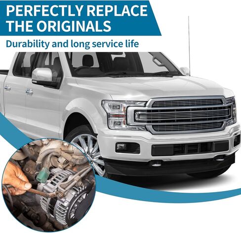 Alternator Compatible with F-150 F150 2015-2020 2.7L 3.5L 12V 215A 6-Groove Decoupler Pulley Clockwise Replace FL3Z-10300-FA FL3Z-10346-B FL3Z-10346-A HL3T-10300-AA 44005N in Saudi Arabia