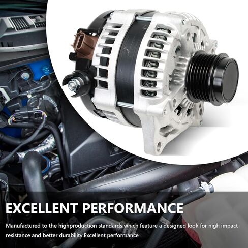 Alternator Compatible with F-150 F150 2015-2020 2.7L 3.5L 12V 215A 6-Groove Decoupler Pulley Clockwise Replace FL3Z-10300-FA FL3Z-10346-B FL3Z-10346-A HL3T-10300-AA 44005N in Saudi Arabia