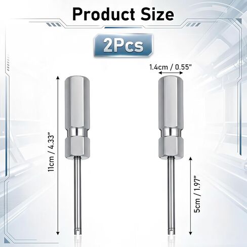 2 PCS Valve Stem Removal Tool, Valve Core Removal Tool Set Professional Tire Valve Stem Tools Screwdriver Tire Valve Stem Core Remover Tool for Schrader Valves Cores in Saudi Arabia