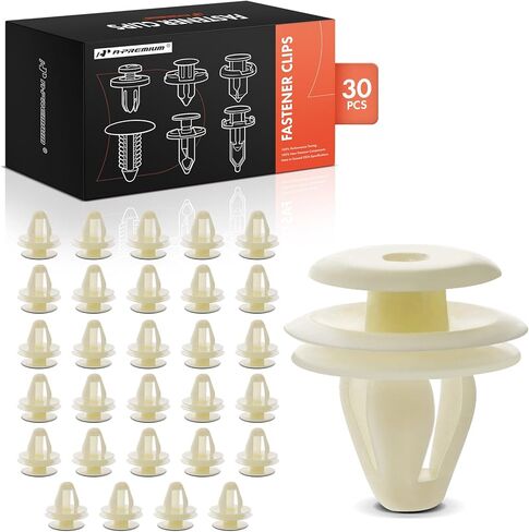 A-Premium 30 PCS Nylon Door Trim Panel Car Retainer Fastener Push Pin Clips Compatible with Toyota Camry 1992-1996 RAV4 Corolla Prius Tacoma Echo MR2 Paseo Previa T100 Tercel Scion xB - for 9.5mm in Saudi Arabia