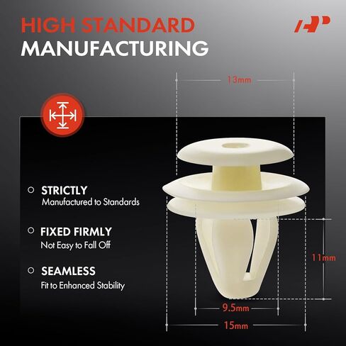 A-Premium 30 PCS Nylon Door Trim Panel Car Retainer Fastener Push Pin Clips Compatible with Toyota Camry 1992-1996 RAV4 Corolla Prius Tacoma Echo MR2 Paseo Previa T100 Tercel Scion xB - for 9.5mm in Saudi Arabia