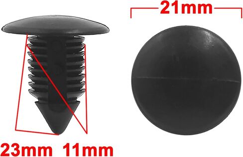 uxcell 50pcs 11mm Hole 21mm Head Car Plastic Trim Door Panel Retainer Clip Rivet Black in Saudi Arabia