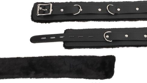 طوق جلدي للنساء، قلادات ذات أطواق قابلة للتعديل مع بطانة من الفرو للنساء in Kuwait