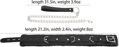 طوق جلدي للنساء، قلادات ذات أطواق قابلة للتعديل مع بطانة من الفرو للنساء in Kuwait