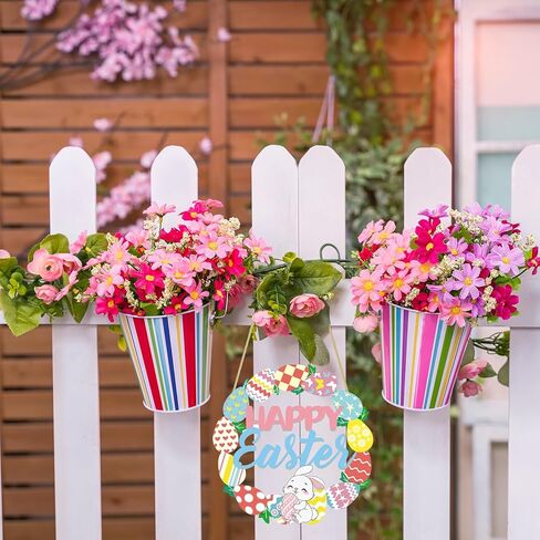 علامة زينة عيد الفصح السعيد، إكليل خشبي على شكل بيضة الأرنب للباب الأمامي، علامات جدارية لتزيين الربيع على شكل أرنب، علامة أرنب مجوفة على شكل زهرة بيضة ترحيبية معلقة (بيضة أرنب) in Kuwait