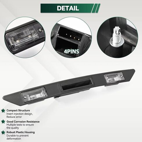 Tailgate Opener Button for A3 8P / S3 / for Sportback 2004-2013 for RS 3 for Sportback 2011-2013 Rear Trunk Lid Handle License Plate Light 8P4827574 8P48275743FZ in Saudi Arabia