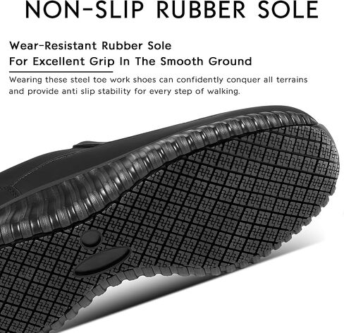 Non Slip Work Shoes for Men Women Slip-Resistant Waterproof Food Service Sneakers Slip-On Lightweight Cushioning Walking Loafers in Saudi Arabia