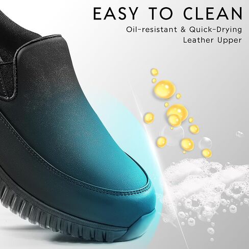 Non Slip Work Shoes for Men Women Slip-Resistant Waterproof Food Service Sneakers Slip-On Lightweight Cushioning Walking Loafers in Saudi Arabia