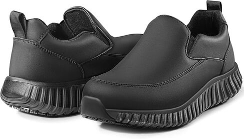 Non Slip Work Shoes for Men Women Slip-Resistant Waterproof Food Service Sneakers Slip-On Lightweight Cushioning Walking Loafers in Saudi Arabia