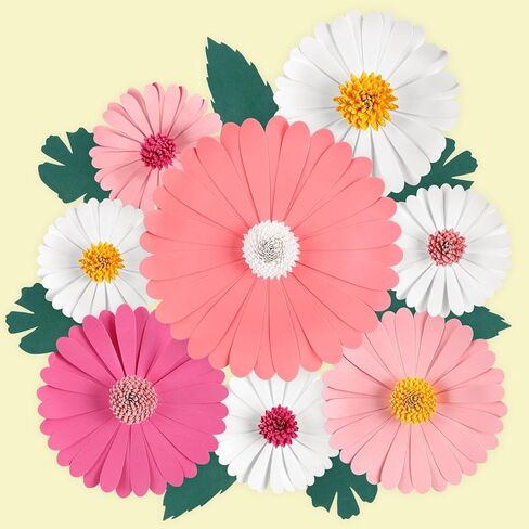 12 Pcs Floral Paper Flowers Decorations for Wall Monogram Sign Decorations Sunflower Yellow 3D Flowers for Party Photo Backdrops, Classrooms Walls, Bridal Shower, Baby Shower，Wedding and Birthday. in Saudi Arabia