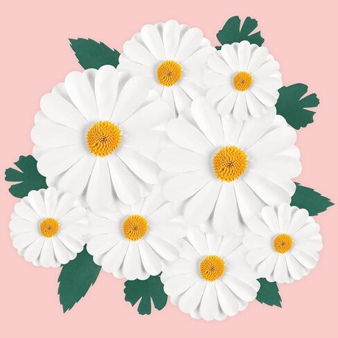 12 Pcs Floral Paper Flowers Decorations for Wall Monogram Sign Decorations Sunflower Yellow 3D Flowers for Party Photo Backdrops, Classrooms Walls, Bridal Shower, Baby Shower，Wedding and Birthday. in Saudi Arabia