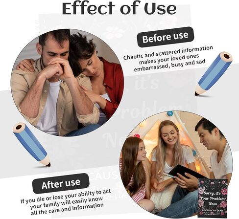 Motthjcw End of Life Planner, Estate Planning Organizer, Sorry It's Your Problem Now Because I'm Dead, End of Life Planner Organizer Binder, Final Wishes and Arrangements Emergency Binder (Colorful) in Kuwait