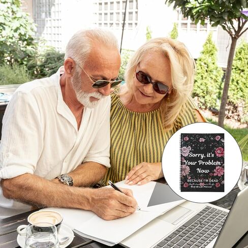 Motthjcw End of Life Planner, Estate Planning Organizer, Sorry It's Your Problem Now Because I'm Dead, End of Life Planner Organizer Binder, Final Wishes and Arrangements Emergency Binder (Colorful) in Kuwait