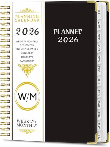 مخطط 2026، تقويم أسبوعي وشهري للعام الدراسي 2026 (يناير 2026 - ديسمبر 2026)، كتاب جدول أعمال لطلاب المدرسة، المعلم، المنزل، المكتب (أرجواني (JAN2026-DEC2026)) in Kuwait