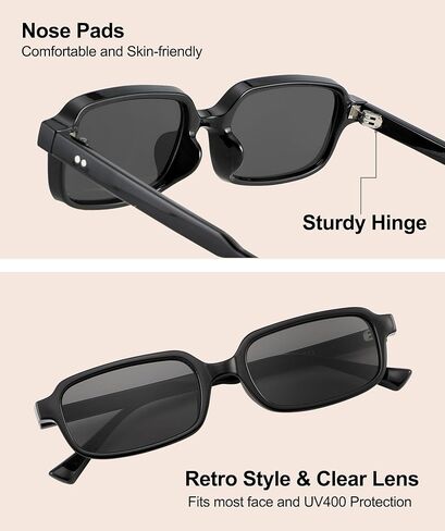 JOOX Retro Rectangle Sunglasses for Women Men Small 90s Style Vintage Trendy Narrow Rectangular Frame 2026 in Saudi Arabia