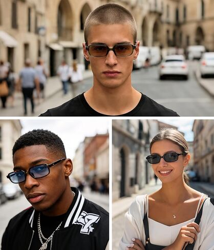 JOOX Retro Rectangle Sunglasses for Women Men Small 90s Style Vintage Trendy Narrow Rectangular Frame 2026 in Saudi Arabia