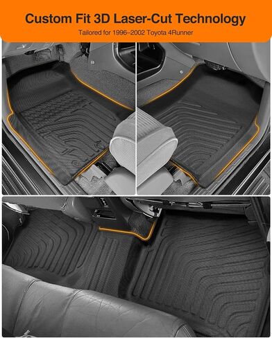 All-Weather Full Sets Car Floor Mats for Toyota 4Runner 1996-2002 with Trunk Mat & Backrest Mat, Cutsom Fit Full Protection for 3rd Gen 4 Runner Limited SR5 Base N180 SUV Accessories in Saudi Arabia