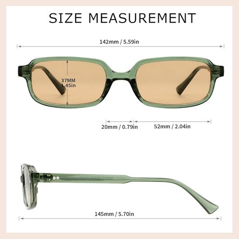 JOOX Retro Rectangle Sunglasses for Women Men Small 90s Style Vintage Trendy Narrow Rectangular Frame 2026 in Saudi Arabia